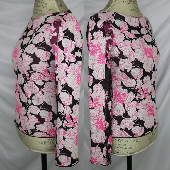 Floral Sweater By Nude Made In Italy Size 38 - Picture 2 of 8